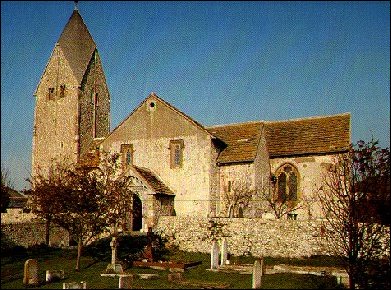 Sompting parish church from the south west.