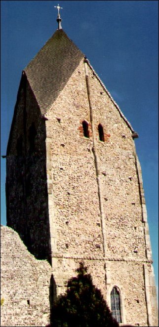 Sompting Parish church tower.