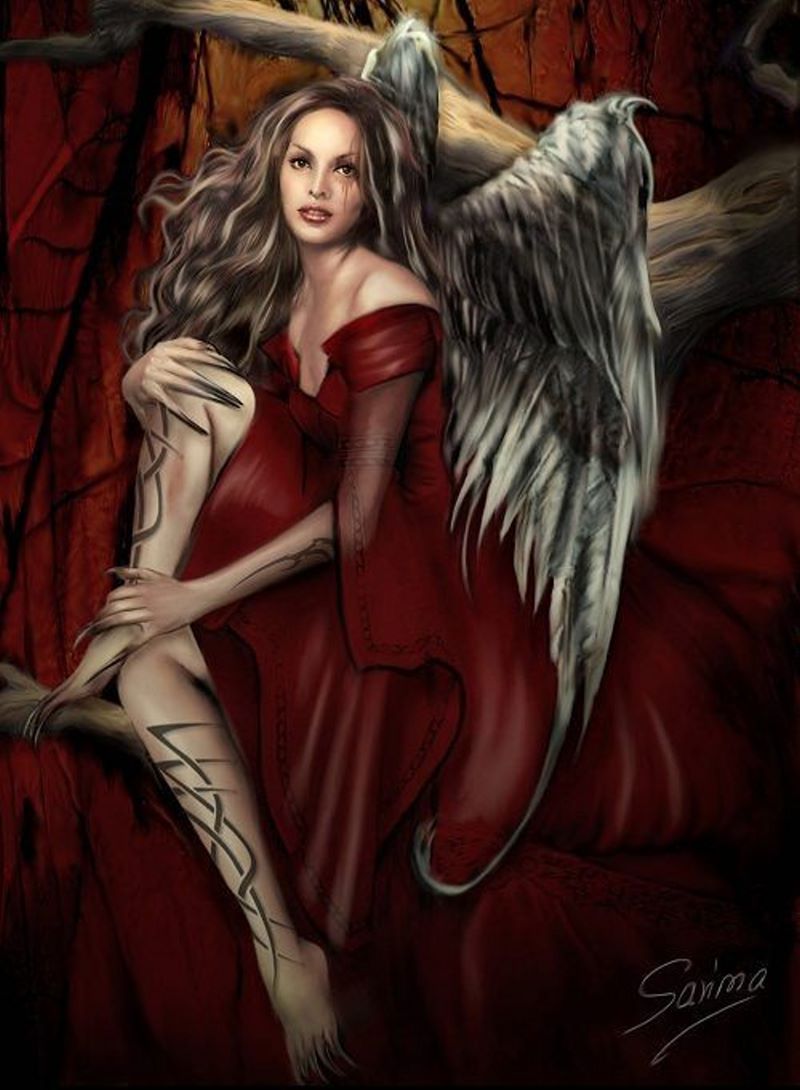 Девушка дьяволица и ангел